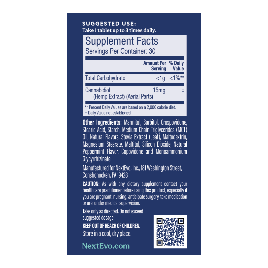 Extra Strength CBD Chewable Mints 360 ct - NextEvo Naturals 4x Faster Absorption | Best CBD
