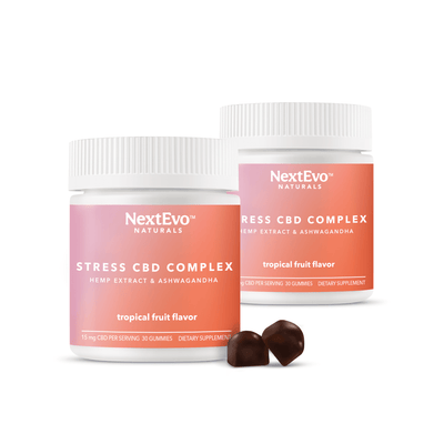 Stress CBD Complex Gummies 360 ct - NextEvo Naturals 4x Faster Absorption | Best CBD