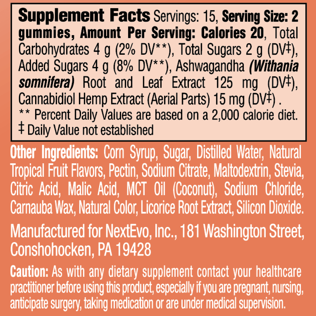 Stress CBD Complex Gummies 360 ct - NextEvo Naturals 4x Faster Absorption | Best CBD