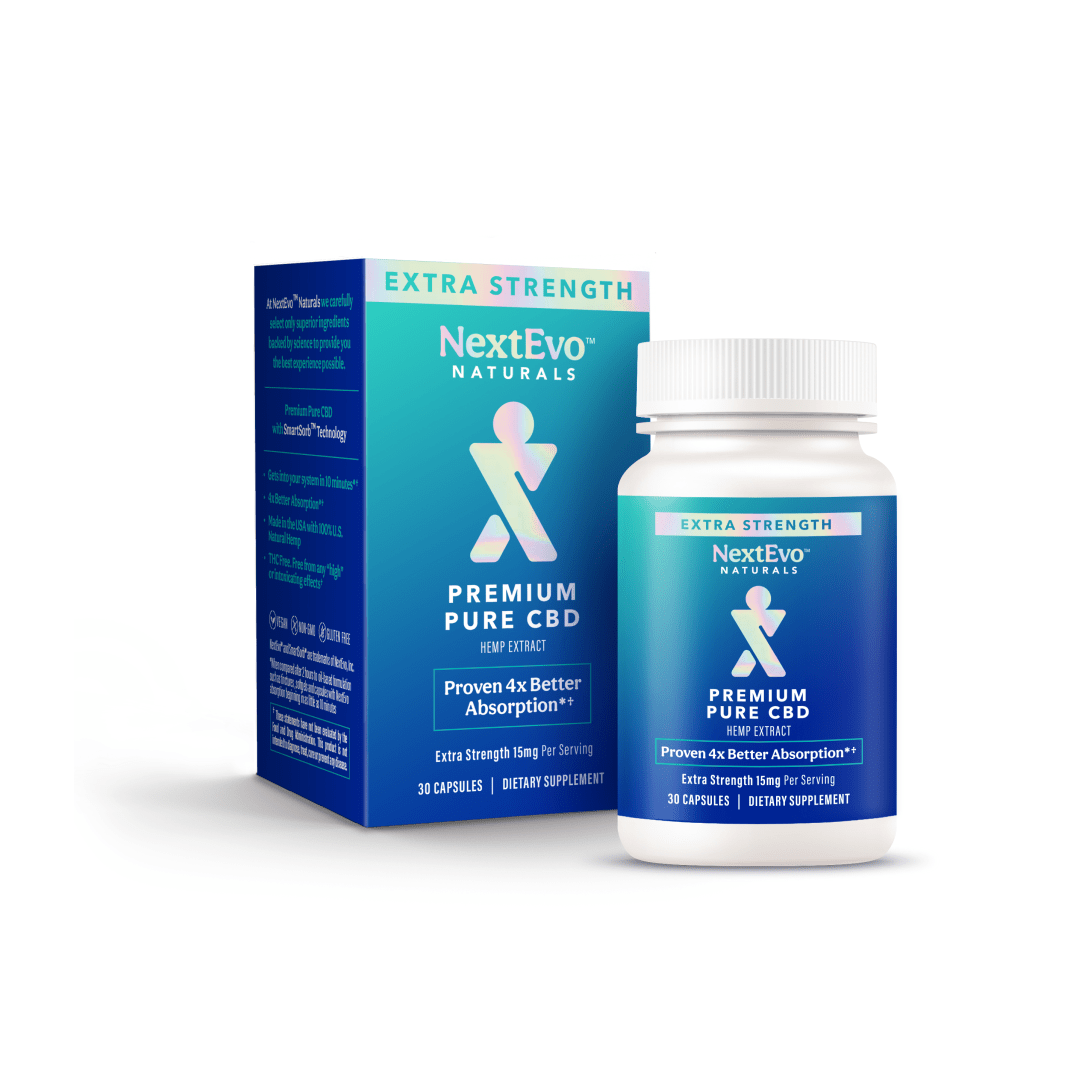 Water Soluble CBD Capsules Extra Strength 180 ct - NextEvo Naturals 4x Faster Absorption | Best CBD